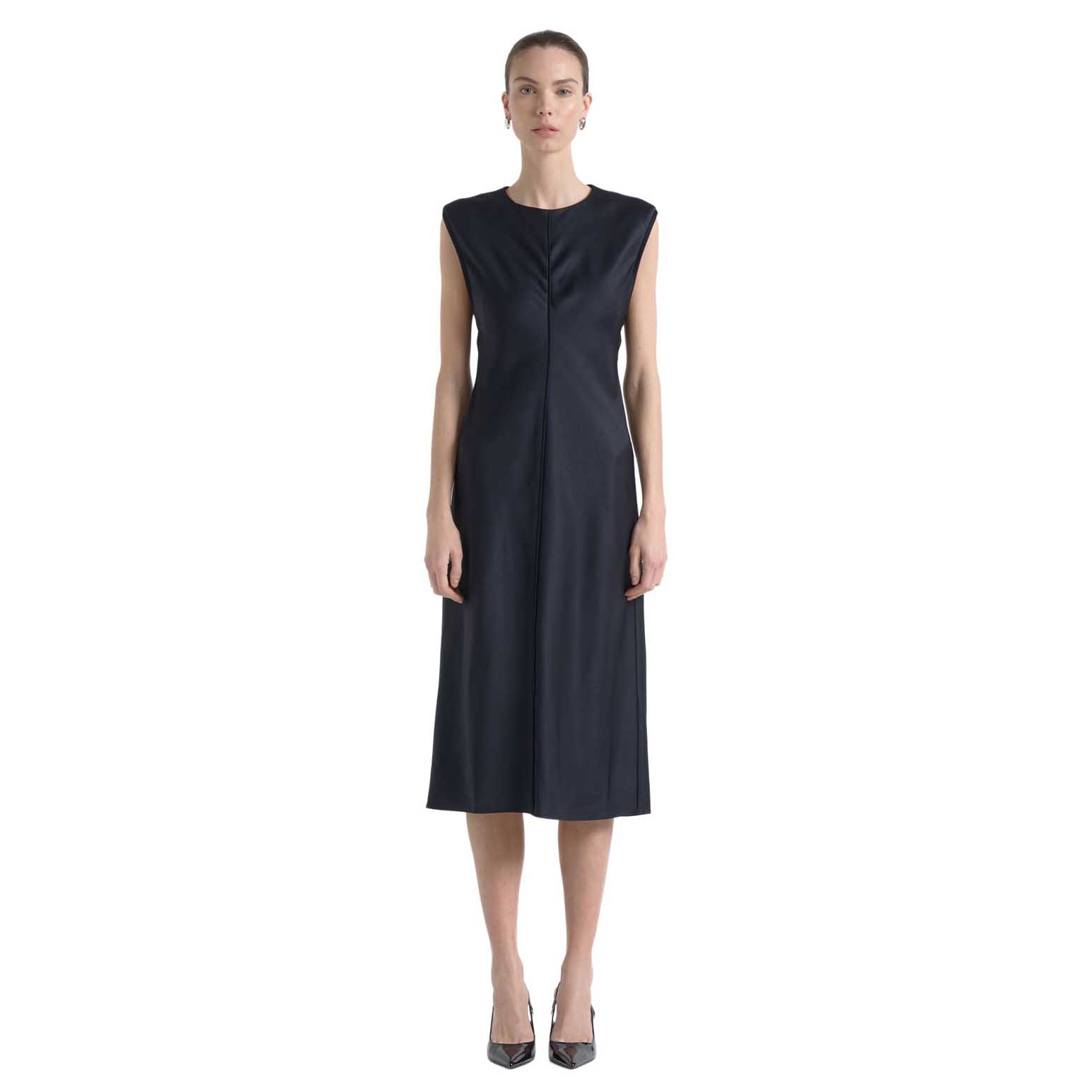 Cue Satin Bias Midi Dress